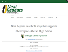 Tablet Screenshot of neatrepeatsthriftshop.com